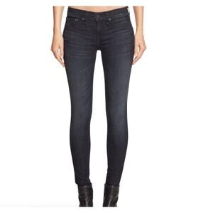 RAG & BONE Skinny Black Low Waist Jeans - Size 24
